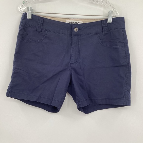EUC Ladies Mountain Khakis Stretch Poplin Hiking Shorts- Navy -12‎ - Picture 1 of 8